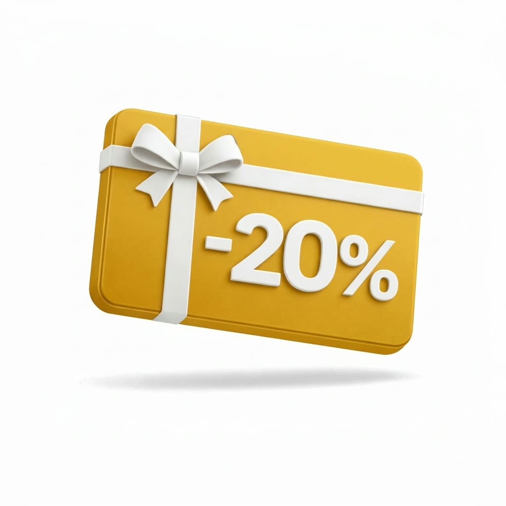 Carte cadeau -20% de réduction